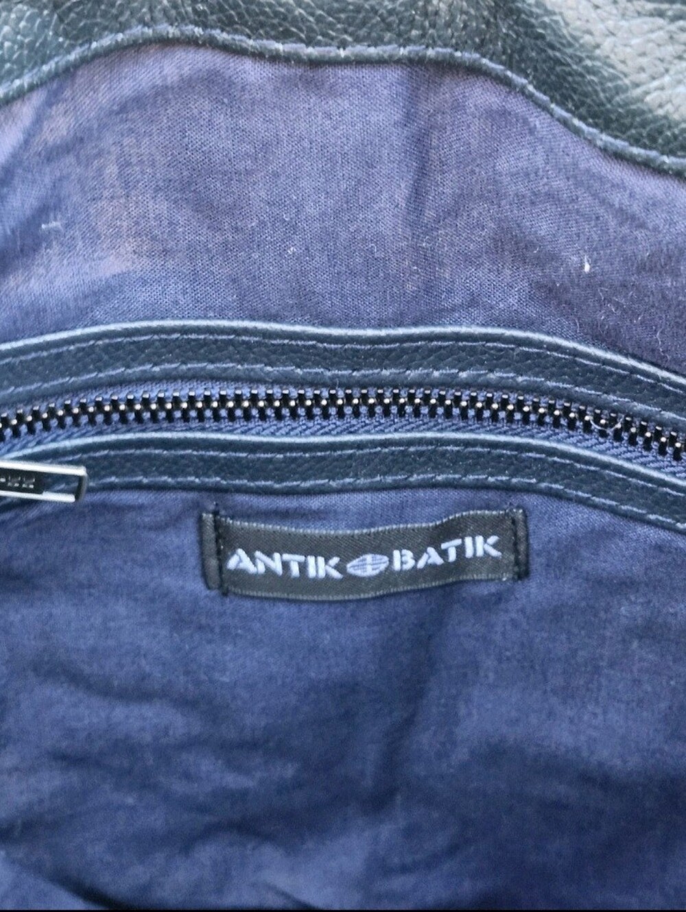 ANTIK BATIK Embroidered Bucket Tam Bag Crossbody Bag White/Silver/Blue - Picture 13 of 16